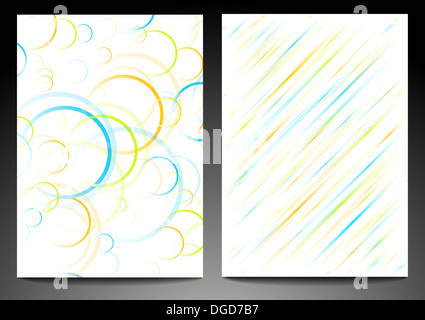 Abstrakte Linien und Kreise auf weißem Hintergrund. EPS-10 Stockfoto