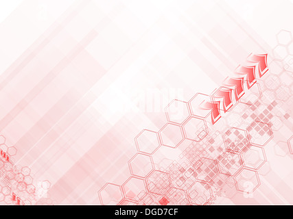 Roten geometrische Elemente auf weißem Hintergrund. Vektor EPS 10 Stockfoto