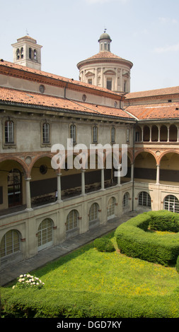 Hof das nationale Museum der Wissenschaft und Technik Leonardo da Vinci, Mailand, Lombardei, Italien Stockfoto