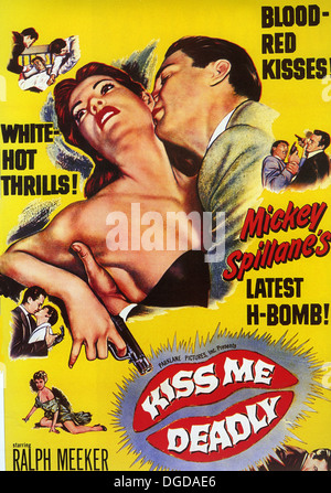 KISS ME DEADLY Plakat für 1955 United Artists film Noir aus dem Roman von Mickey Spillane Stockfoto