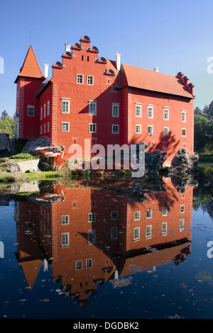 Cervena Lhota Schloss in Südböhmen, Tschechien. Stockfoto