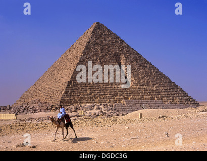 Pyramide des Mykerinos, Gizeh, Kairo, Ägypten, Afrika Stockfoto