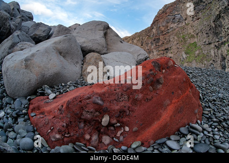 Roten Felsen, Birdlings Flat, Neuseeland Stockfoto