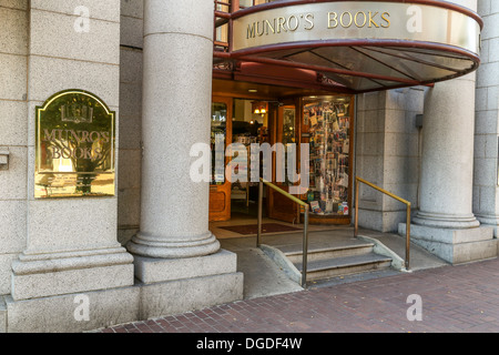 Munros Bücher Store in Victoria, BC; Von Alice Monroe und ihrem Ex-Mann eröffnet im Jahr 1963 Stockfoto