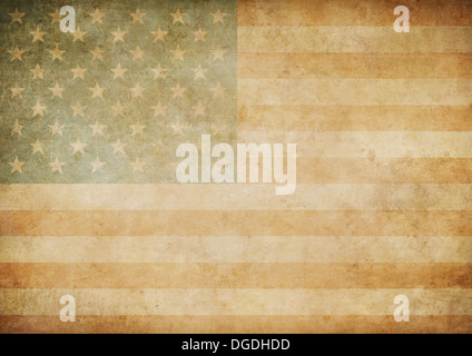 amerikanische oder Usa alte Flagge Papierhintergrund Stockfoto