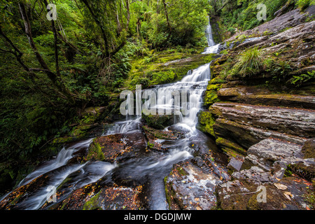 McLean Falls, Catlins, Südinsel, Neuseeland. Stockfoto