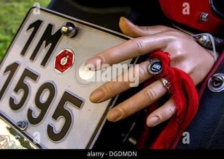 Velorex in der Tschechoslowakei wurde ein dreirädriger Kleinwagen hergestellt. Speziell für Behinderte entwickelt. Stockfoto