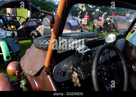 Velorex in der Tschechoslowakei wurde ein dreirädriger Kleinwagen hergestellt. Speziell für Behinderte entwickelt. Stockfoto