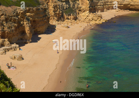 Praia da Senhora da Rocha, Nossa Senhora da Rocha Strand Armaçao de Pera, Algarve, Portugal. Stockfoto