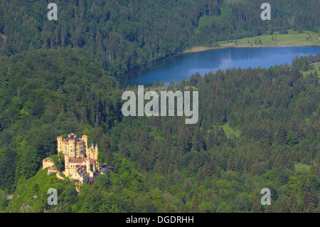 Schloss Hohenschwangau, Schloss Hohenschwangau, Allgäu, Füssen, Allgäu, romantische Straße, Romantische Strasse, Füssen, Bayern, Stockfoto