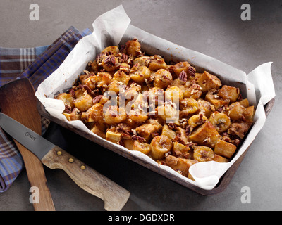 Banana Foster French toast Backen Stockfoto