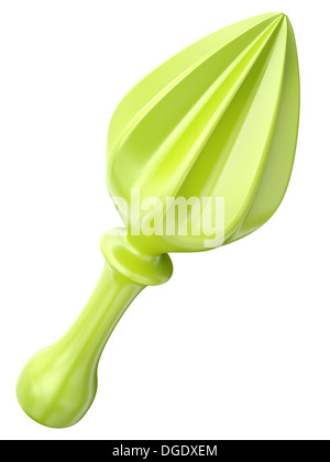 Grüne Zitrone Reibahle isoliert auf einem weißen Hintergrund. 3D Render. Stockfoto