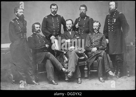 General William T. Sherman, USA mit seiner Abteilung Kommandanten. 530418 Stockfoto