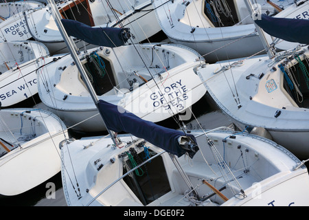 Piers Park Segelclub auf Boston Harbor, East Boston, Massachusetts, USA Stockfoto