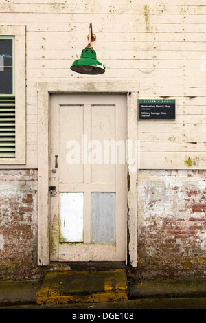 Eingang zum e-Shop, Alcatraz Island, San Francisco Bay, Kalifornien, USA Stockfoto