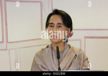 Aung San Suu Kyi-Burma Myanmar-Frieden-Preisträger Stockfoto