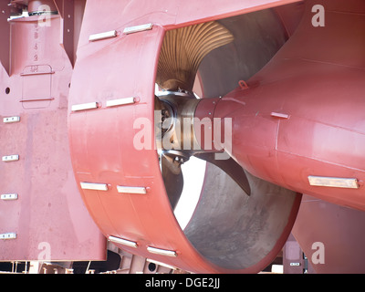 Propeller und Ruder Schiff Schiff-unterwegs Stockfoto