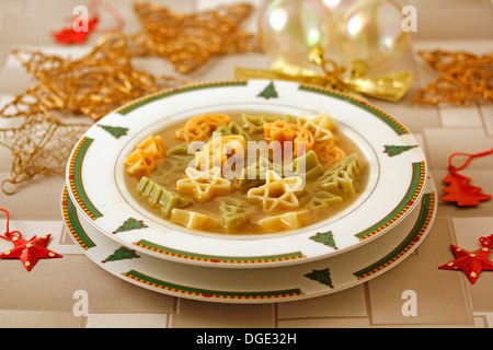 Weihnachten-Suppe. Rezept zur Verfügung. Stockfoto