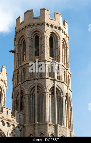 Detail einer der Türme auf Ely Kathedrale UK Stockfoto