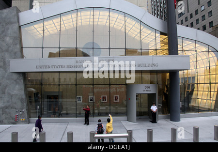 USA-Mission zum Gebäude Vereinten Nationen Stockfoto