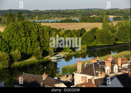 Flusses Cher, Saint-Aignan Sur Cher, Loir-et-Cher, Centre, Frankreich Stockfoto
