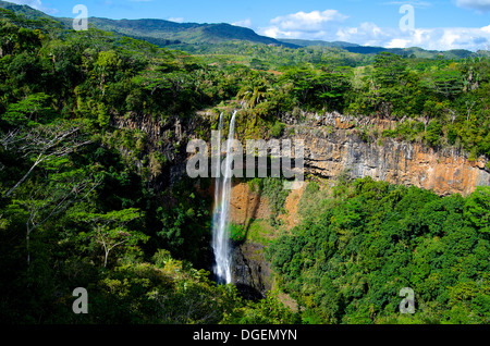 Wasserfall in der Nähe von Chamarel, Mauritius Stockfoto