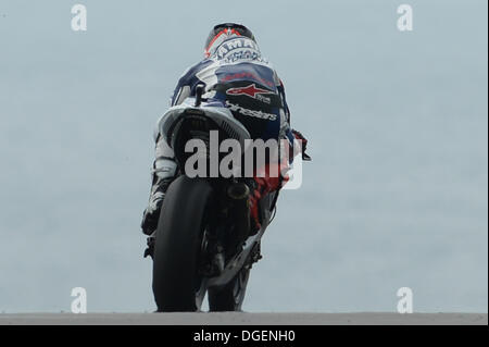 Phillip Island Australien. 20. Oktober 2013. Jorge Lorenzo (Yamaha Factory Racing) während des Rennens von Phillip Island Circuit Credit: Action Plus Sport Bilder/Alamy Live News Stockfoto