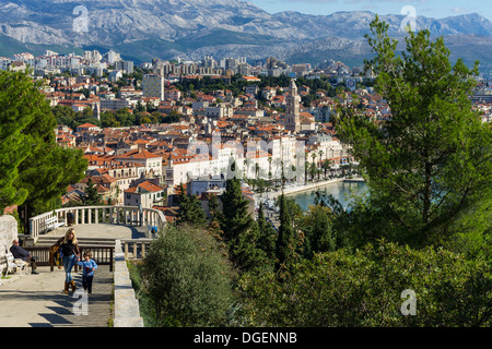 Szene aus der Stadt Split, Adriatc Küste, Kroatien Stockfoto