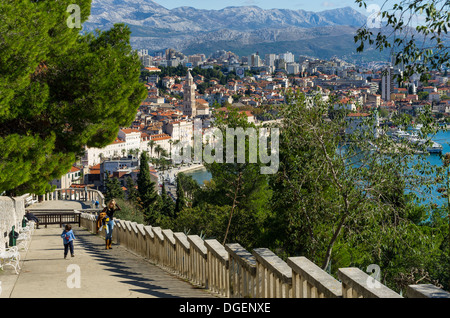 Szene aus der Stadt Split, Adriatc Küste, Kroatien Stockfoto