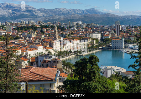 Szene aus der Stadt Split, Adriatc Küste, Kroatien Stockfoto