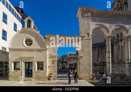 Szene aus der Stadt Split, Adriatc Küste, Kroatien Stockfoto