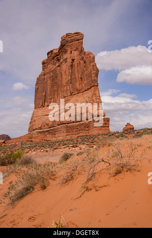 Die Orgel, Courthouse Towers, Arches-Nationalpark, Utah, USA Stockfoto