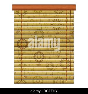 neue isolierte Ikone der hölzernen venezianischen Lamellen kann wie herkömmliche Objekt verwenden. Stockfoto