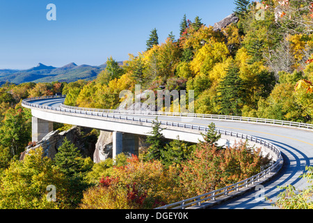 Linn Cove Viaduct Blue Ridge Parkway North Carolina Stockfoto