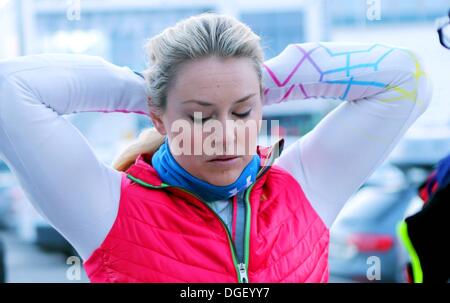 Sölden, Österreich. 19. Oktober 2013. Ski Alpin OSV-Training für Frauen. Bild zeigt Lindsey Vonn USA Credit: Action Plus Sport/Alamy Live News Stockfoto