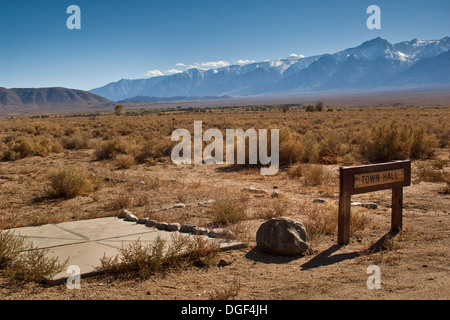 Internierungslager Manzanar japanische dem zweiten Weltkrieg, in der Nähe von Unabhängigkeit, östliche Sierra, California Stockfoto