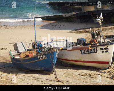 Angelboote/Fischerboote, Sennen Cove, Cornwall, England Stockfoto