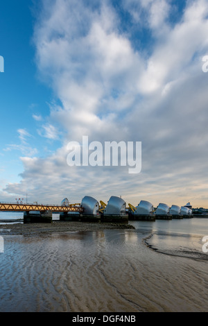 Thames Flood Barrier, Themse, London Stockfoto