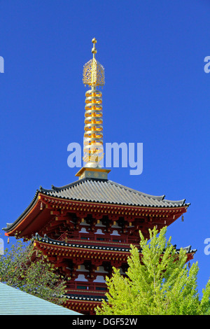 Fünfstöckige Pagode Takahata-Fudo Kongo-Ji Tempels Tokio Japan Stockfoto