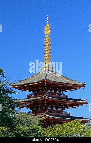 Fünfstöckige Pagode Takahata-Fudo Kongo-Ji Tempels Tokio Japan Stockfoto