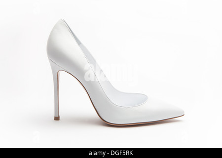 Highheels vor einem weißen Hintergrund mit Studiobeleuchtung erschossen Stockfoto