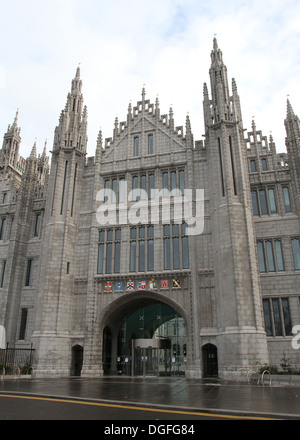 Eingang zum ehemaligen Marischal College in Aberdeen Schottland Oktober 2013 Stockfoto