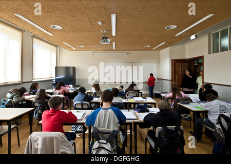Francisco de Arruda School, Lissabon, Portugal. Architekt: José Neves, 2013. Stockfoto