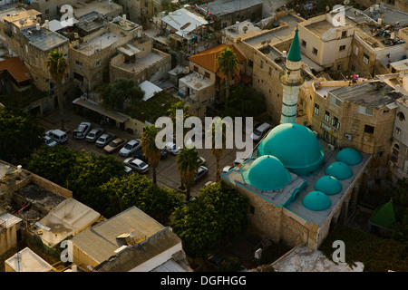 Ein Luftbild der Altstadt von Akko Stockfoto