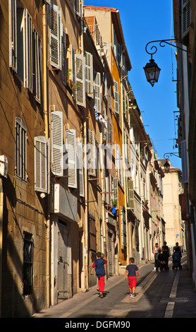 Marseille - Le Panier Straße Stockfoto