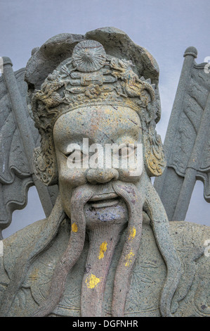 Chinesische steinerne Statue im Wat Pho, Bangkok, Thailand Stockfoto