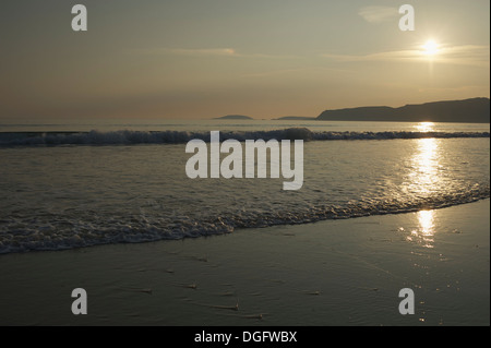 Porth Neigwl, Nordwales Szenen: Sonnenuntergang Stockfoto