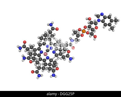 Chemische Struktur von Vitamin B12 (Cyanocobalamin) Stockfoto