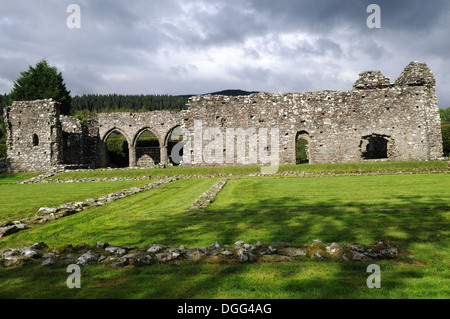 Cymer Abbey Ruinen der Zisterzienserabtei in der Nähe von Llanellty Ortszentrum Gwynedd Wales Cymru UK GB Stockfoto