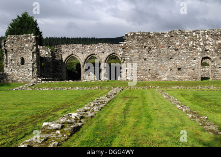 Cymer Abbey Ruinen der Zisterzienserabtei in der Nähe von Llanellty Ortszentrum Gwynedd Wales Cymru UK GB Stockfoto